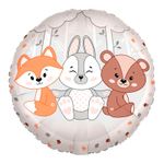 Волшебный лес, животные, фольгированный шар