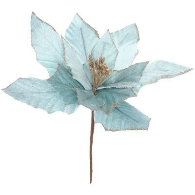 Украшение новогоднее «Пуансеттия - Фурия» 26 см, Голубой