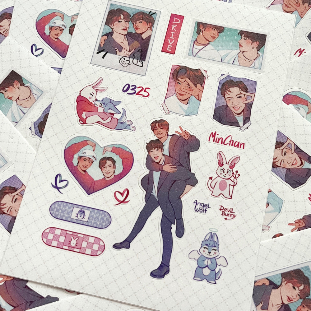 Стикерпак / shark / STRAY KIDS / Minchan
