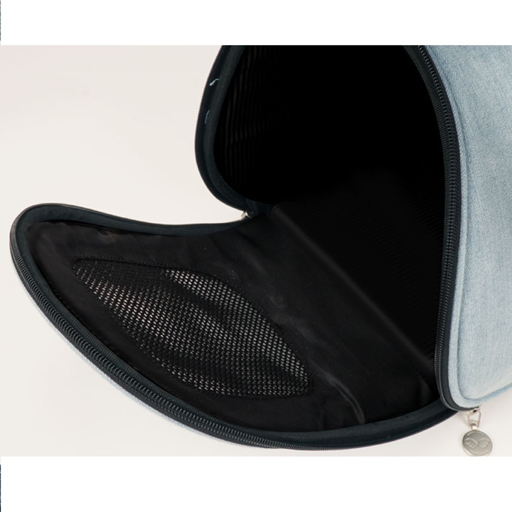 111 Сумка авиа "Фаворит" , джинсовая / сумка-переноска для САМОЛЕТА Puppy Angel / DENIM "Herringbone Travel Carrier"