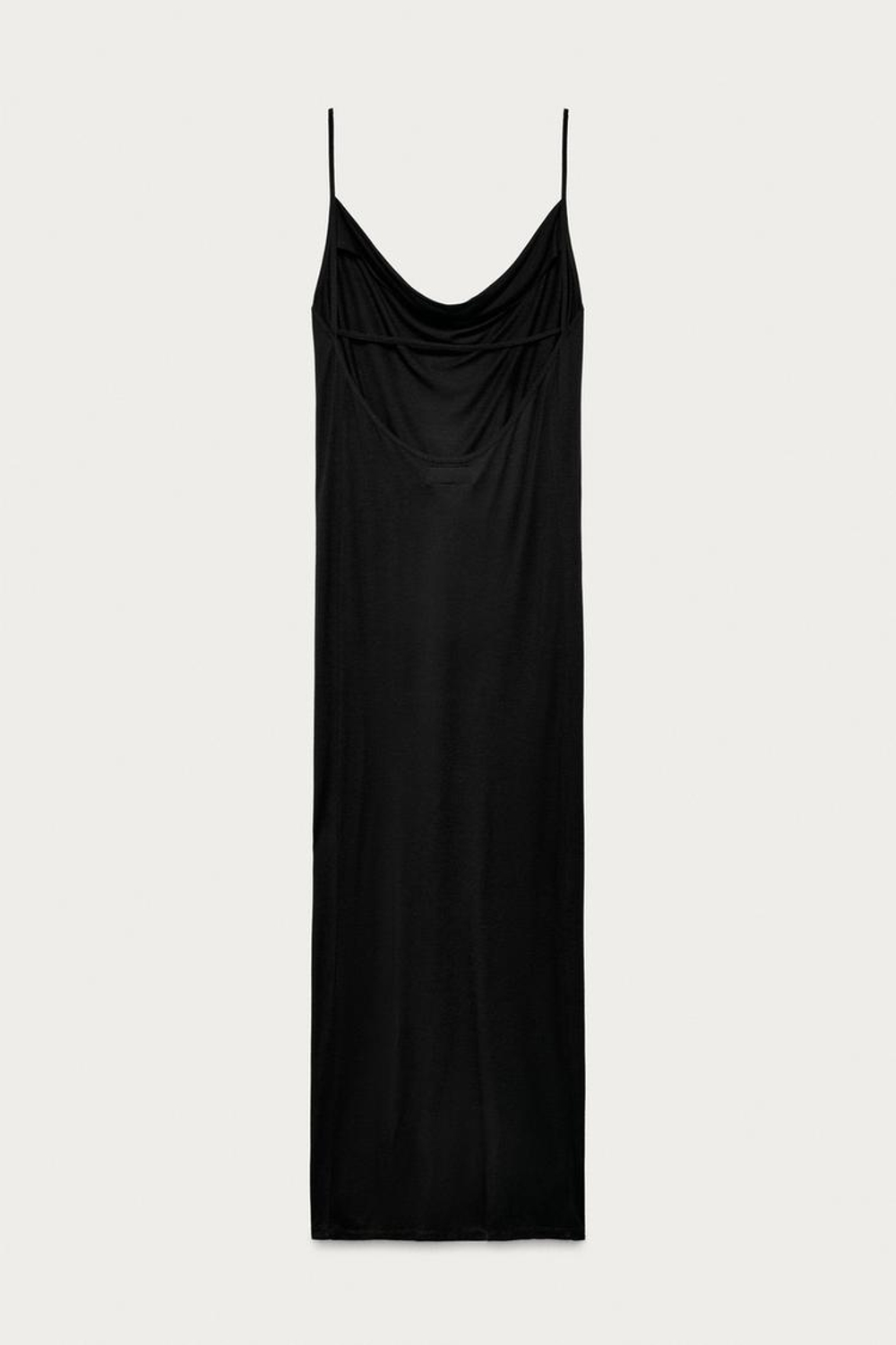 ZARA X MARISA BERENSON ПЛАТЬЕ ИЗ СМЕСОВОЙ ВИСКОЗЫ, ЧЕРНЫЙ
