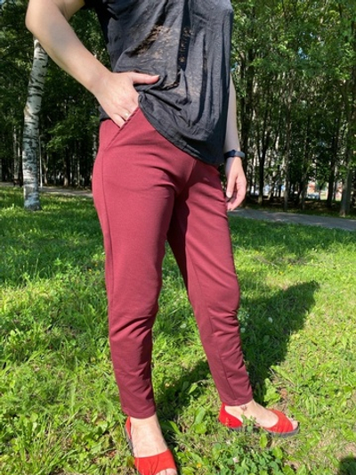 Штаны женские "БР-97 Ф.П" длина 7/8 (99) бордо