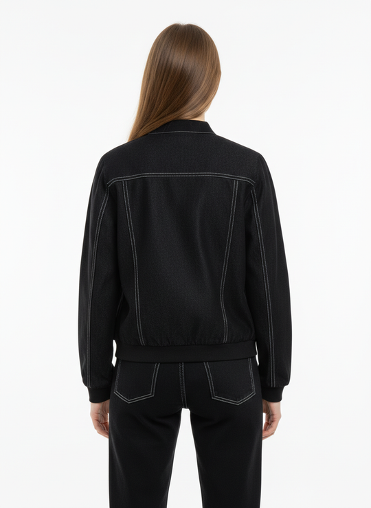 Бомбер Лу, цвет Черный деним