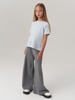 Джемпер для девочки с коротким рукавом AT1083 голубой