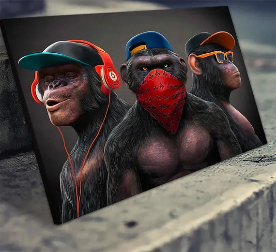 Постер "Трио обезьян"