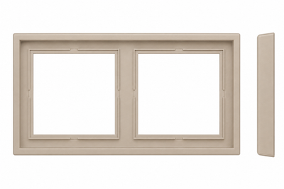 Рамка 2-местная LIREGUS MODERN K14-445-02.M/ONC кремовый матовый