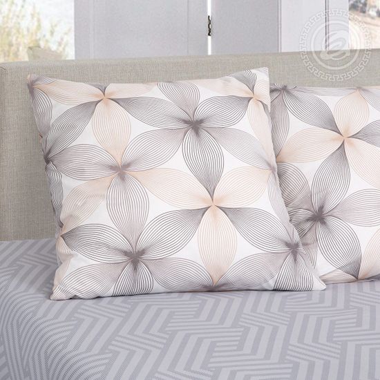 Двуспальный с европростынёй комплект постельного белья Серафима DE LUXE поплин наволочки 70x70 см