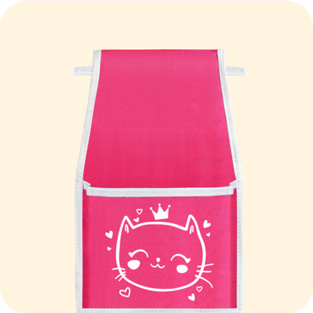 Кармашки в садик 85х20 Сердечки (розовый)