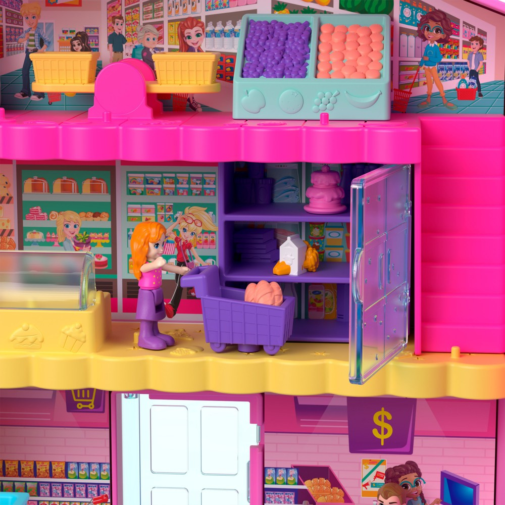 Polly Pocket - Pollyville Переносной фруктовый супермаркет + аксессуары HRD45