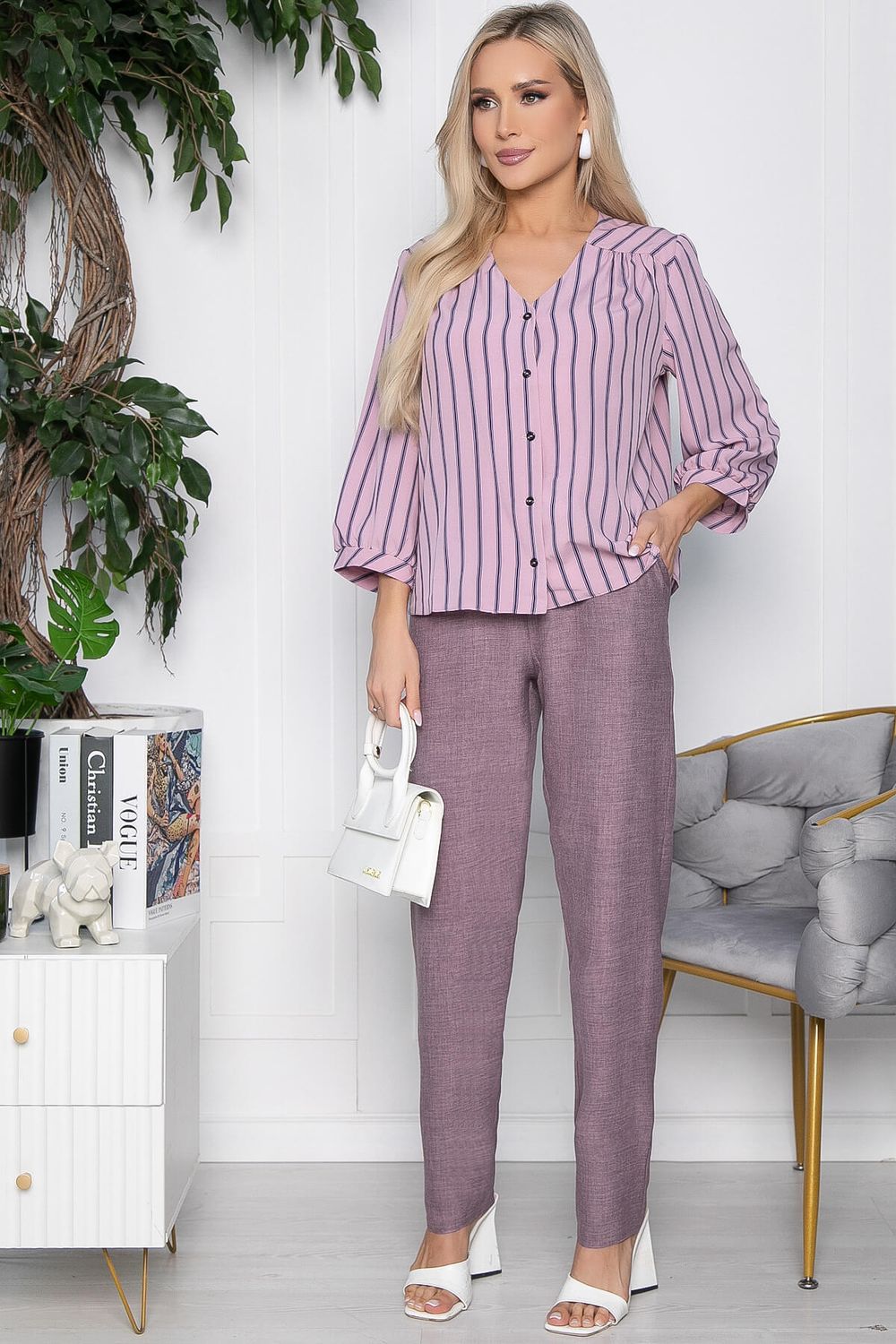 Блуза Женевьева (розовая) Б10520 LT Collection