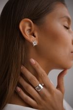 Кольцо широкое сердце 11 мм