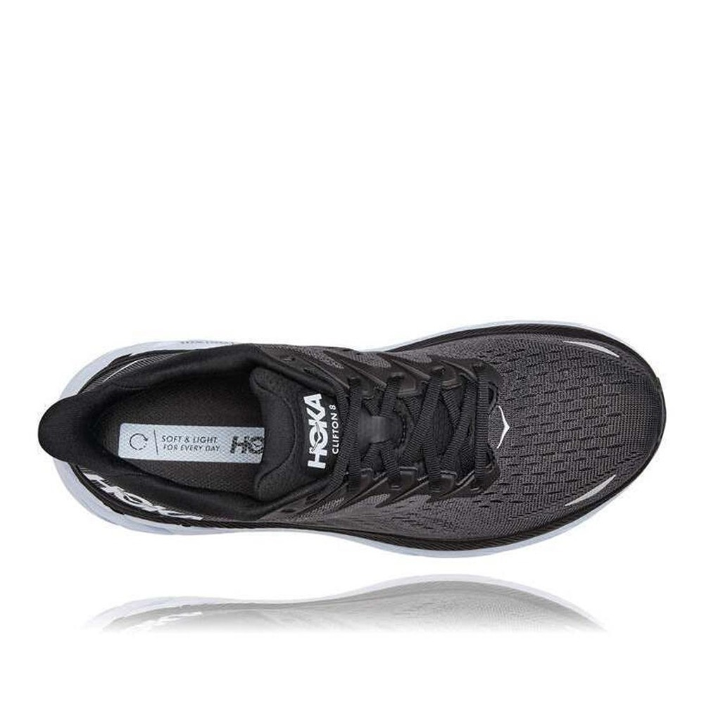 Кроссовки мужские HOKA M CLIFTON 8 WIDE Black / White