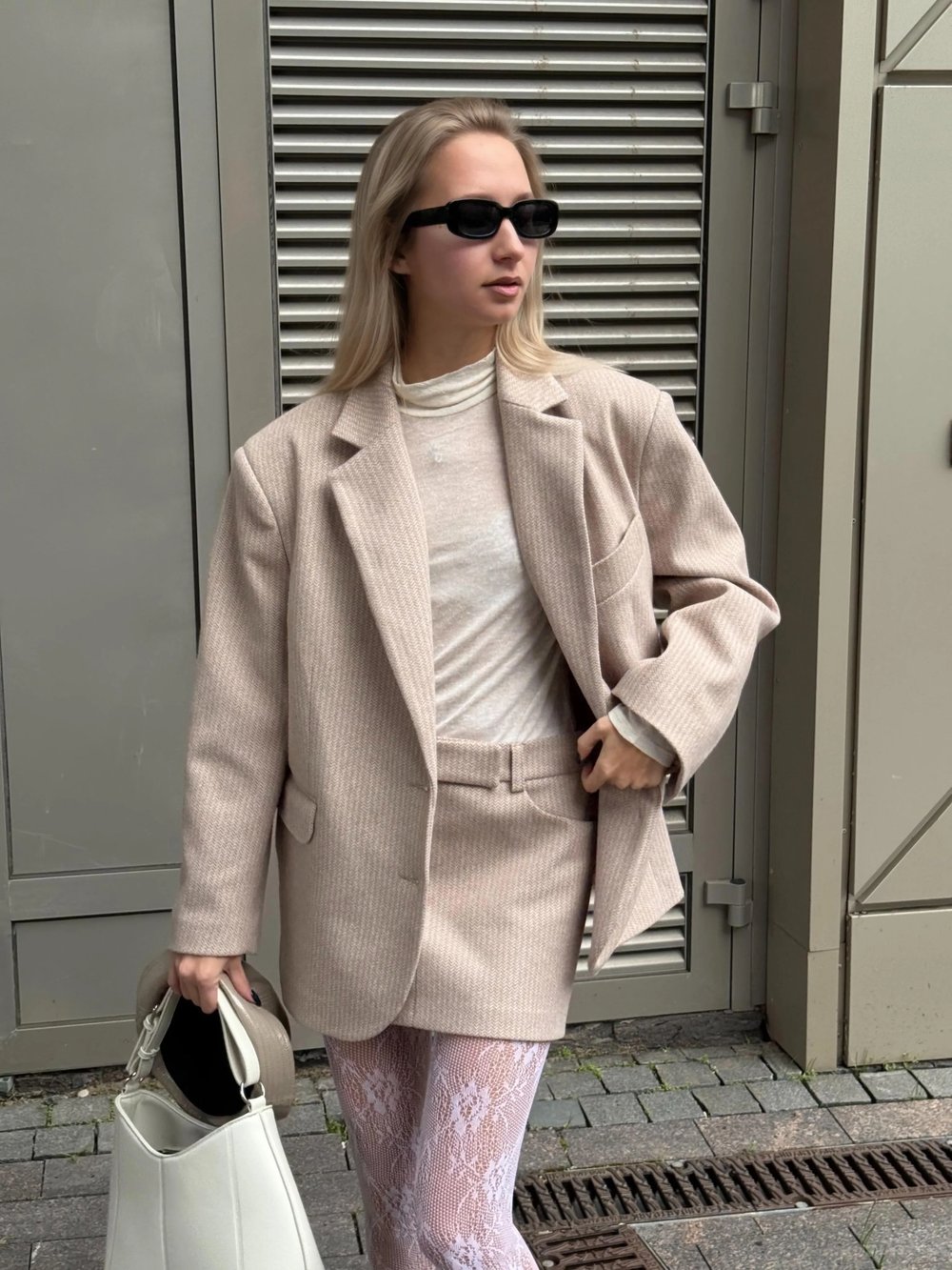 Мини-юбка Hill, Бежевая