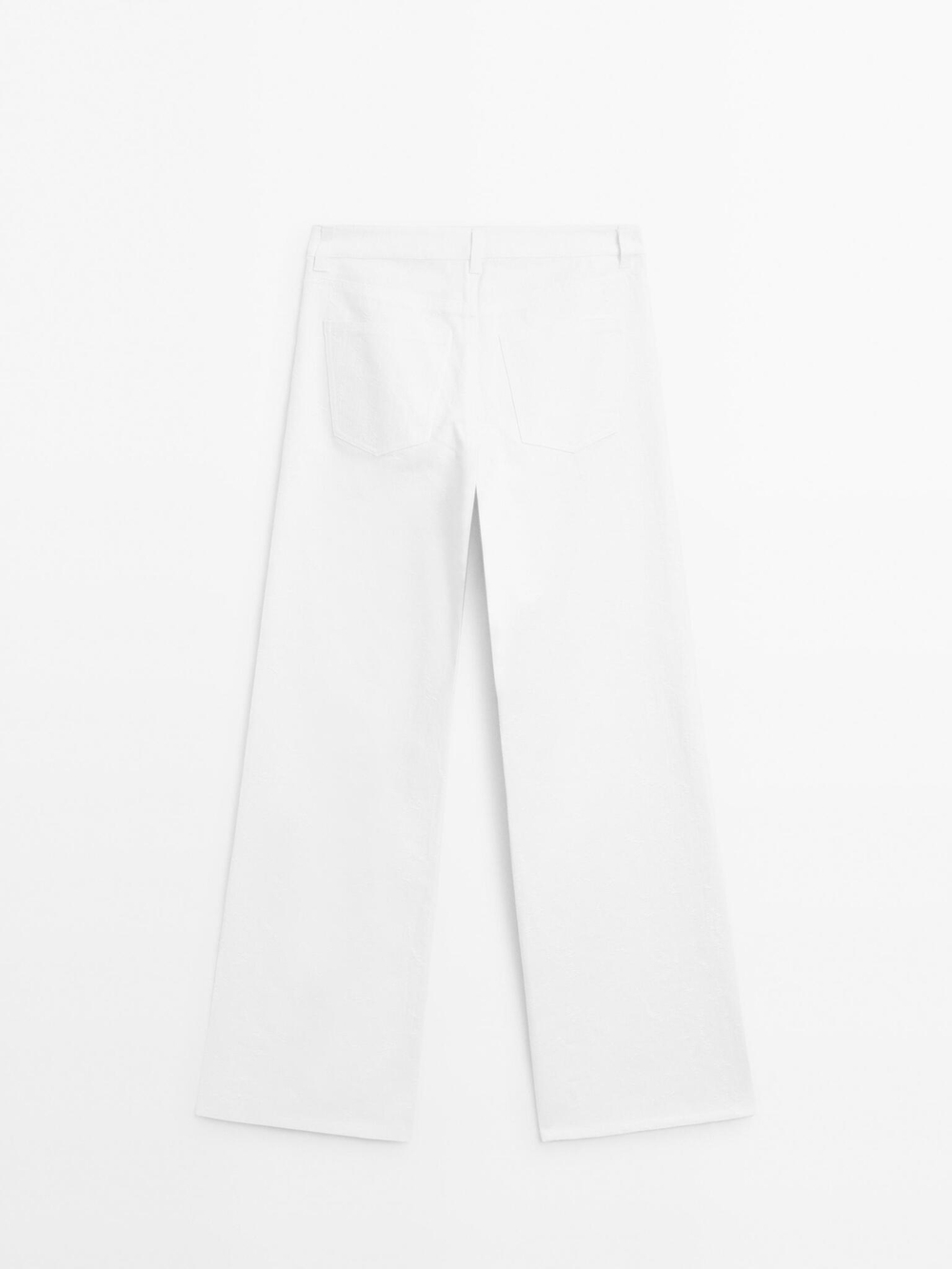 Massimo Dutti Джинсы с текстурированными деталями, белый