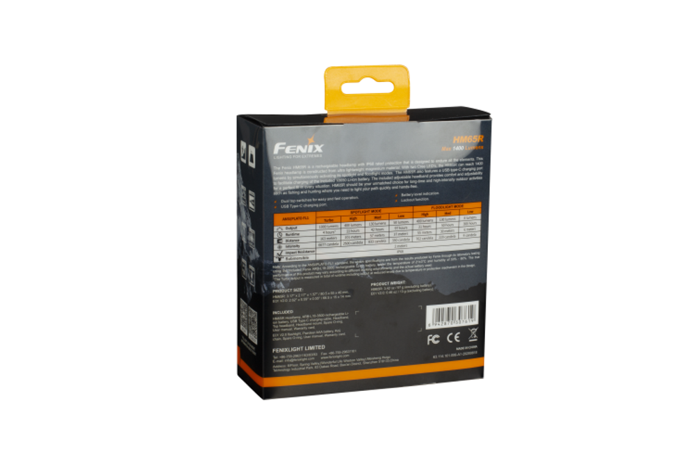 Набор Фонарь Fenix HM65R+E01 V2.0