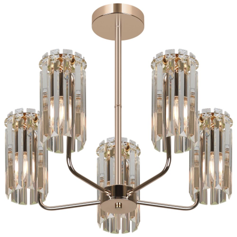 Люстра Rivoli Zoe 1064-305 5хЕ14 40 Вт хрусталь | Rivoli