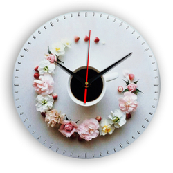 Настенные часы Чашка coffee floral circle 2 Декор для дома, подарок