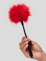 Перьевая кисточка Faux Feather Tickler - 24 см. (Цвет: красный с черным)