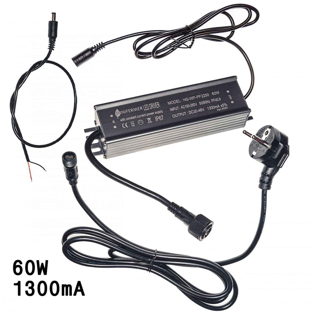 Комплект драйвер с диммером для Quantum board 1300мА 60W металл IP6