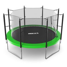 Батут UNIX Line Simple 12 ft (366 см) с внутренней защитной сеткой, зеленый