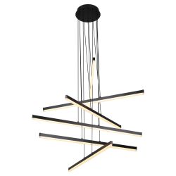 Светильник подвесной (подвес) Rivoli Mabel 6183-201 LED 120 Вт 3000-6000К чёрный светодиодный с пультом | Rivoli