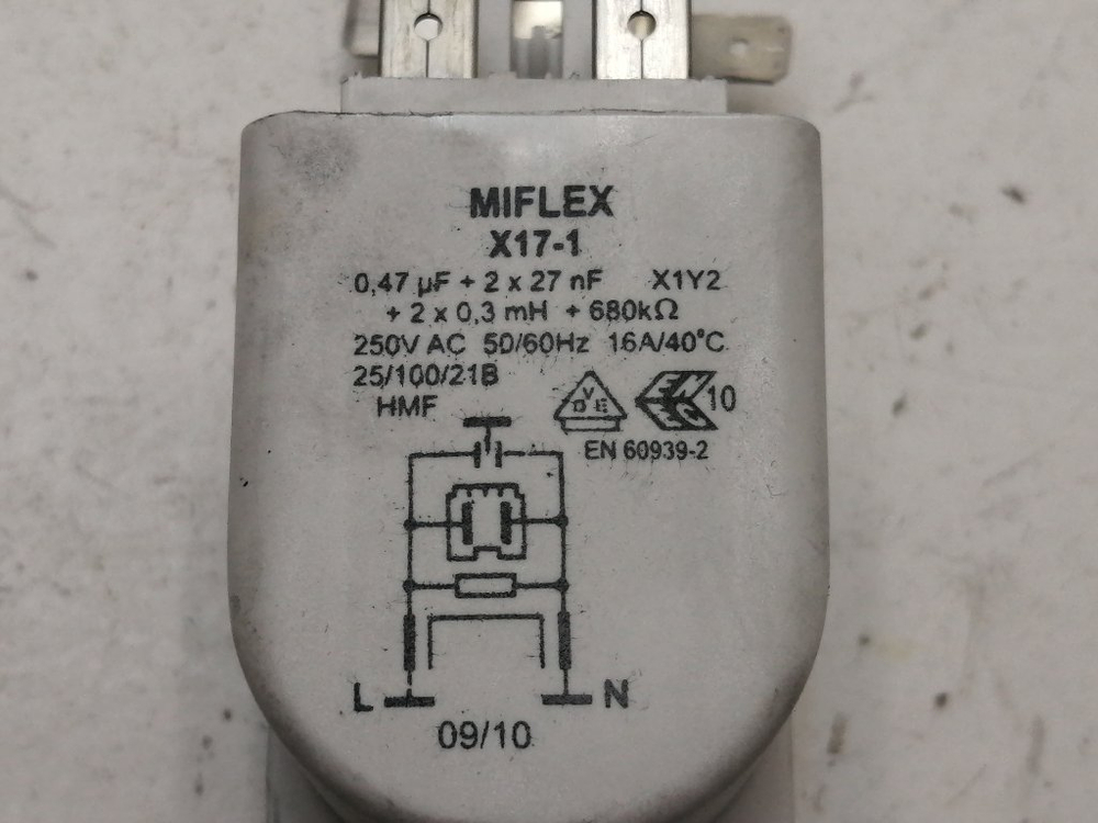 WS5105B кт86 Сетевой фильтр для стиральной машины Gorenie WS5105B б/у