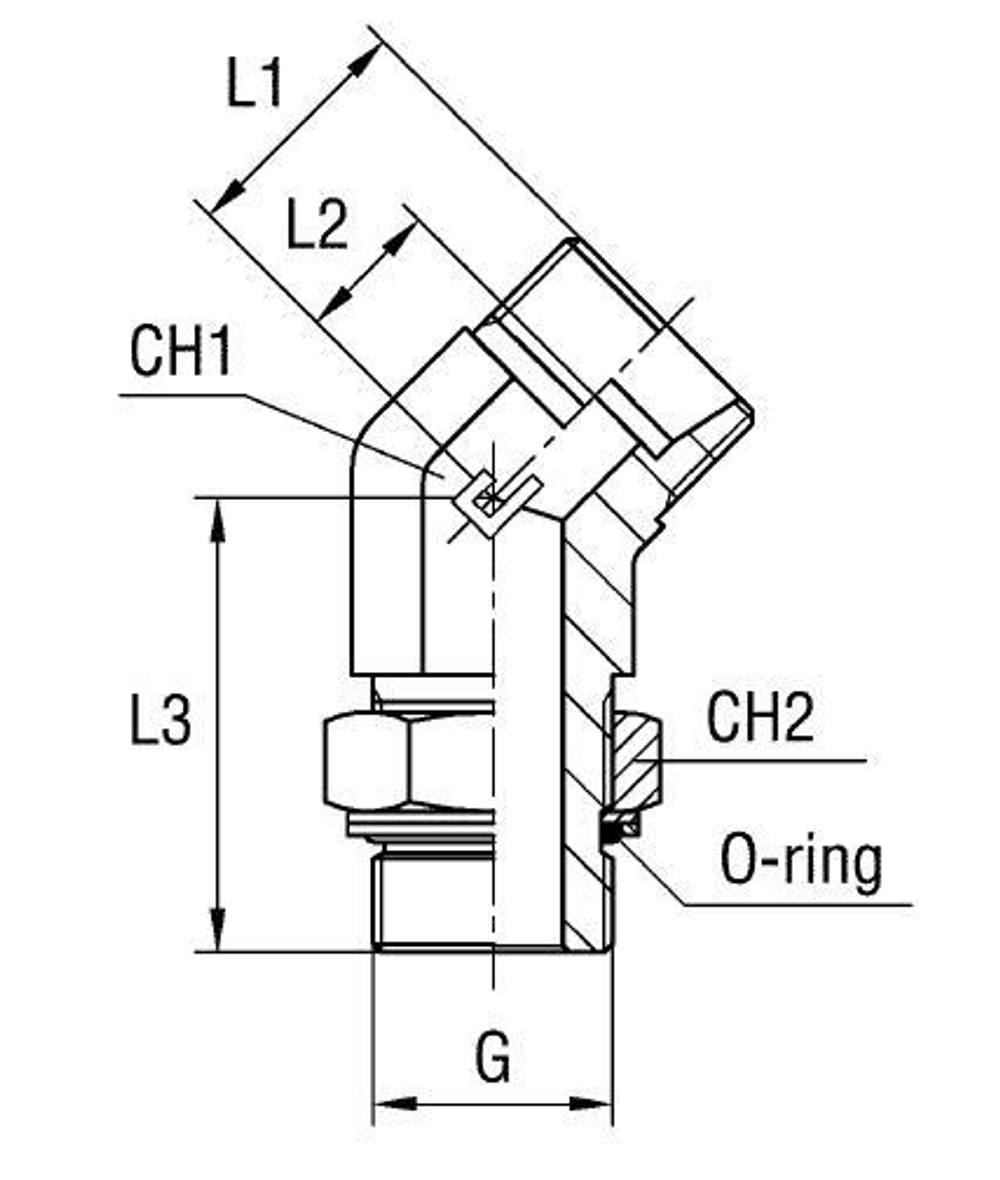 Штуцер FRG45 DS20 BSP3/4" (корпус)