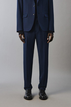 ZARA КОСТЮМНЫЕ БРЮКИ COMFORT, ЧЕРНИЛЬНО-СИНИЙ