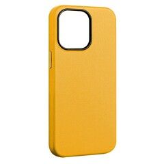 Чехол из натуральной кожи K-Doo Noble Collection для iPhone 13 Pro Max (6.7") 2021 (Желтый)