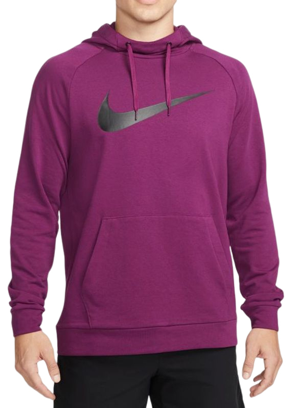 Мужская кофта теннисная Nike Dri-Fit Hoodie PO Swoosh M - sangria/black