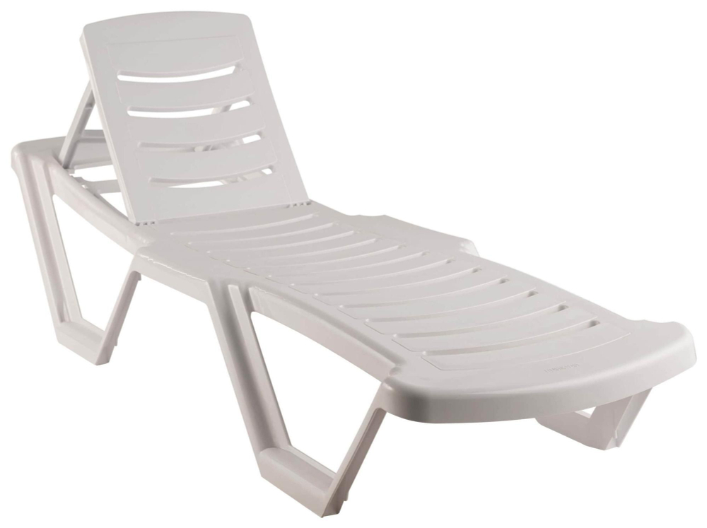 Лежак Резорт арт.956365, пластик (белый)