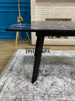 Кухонный раздвижной стол "Гранд", чёрный мрамор