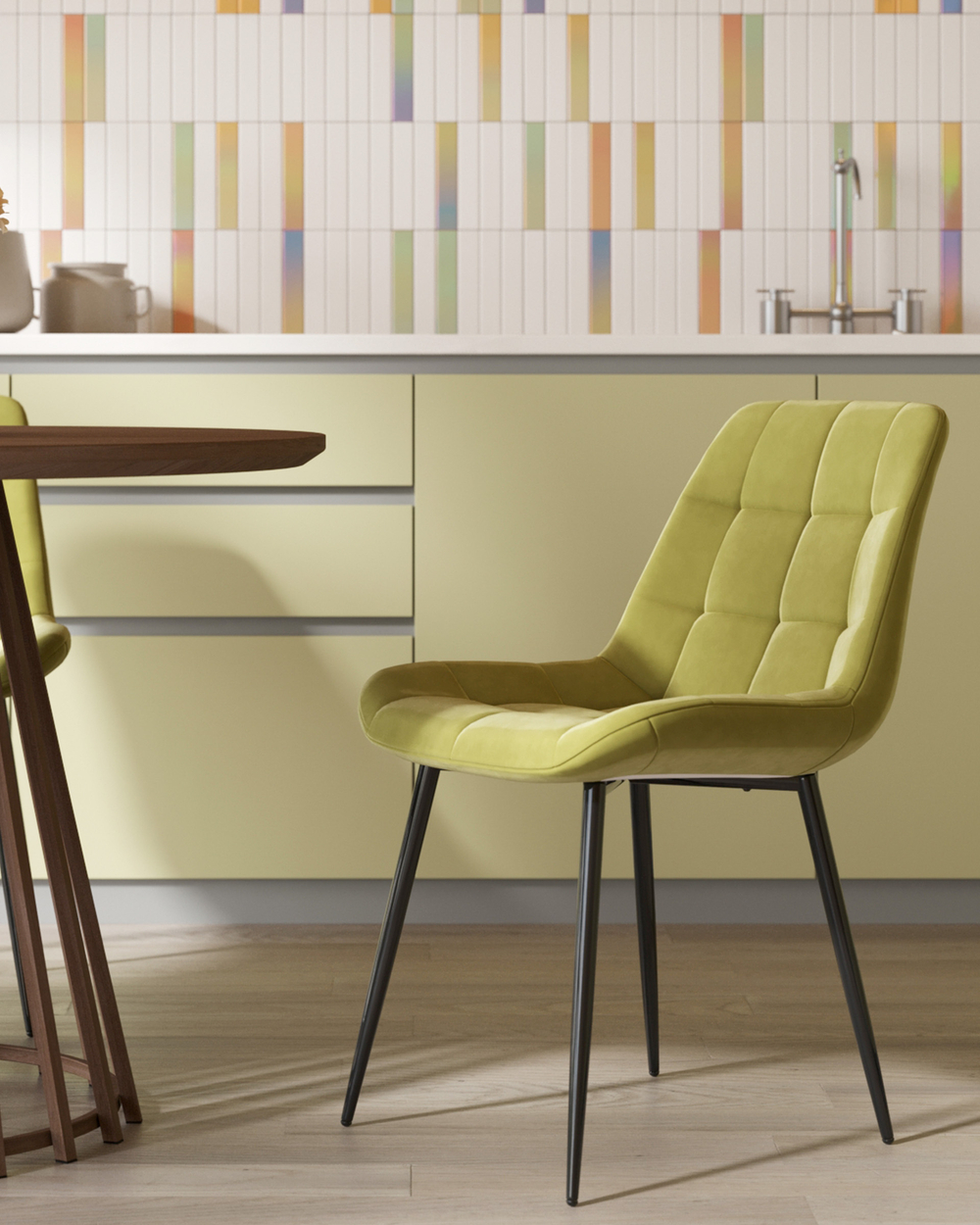 Стул Флекс N велюр оливковый