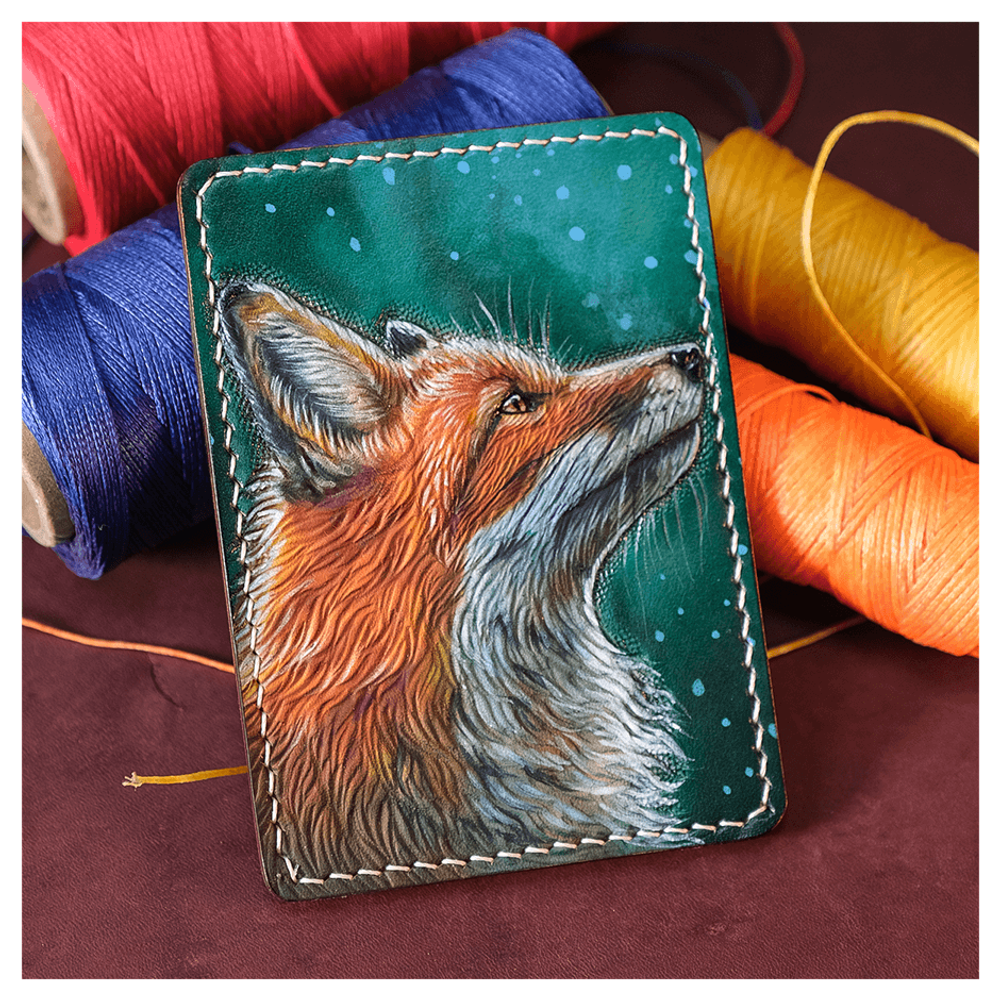 Кожаный картхолдер «Лисичка»