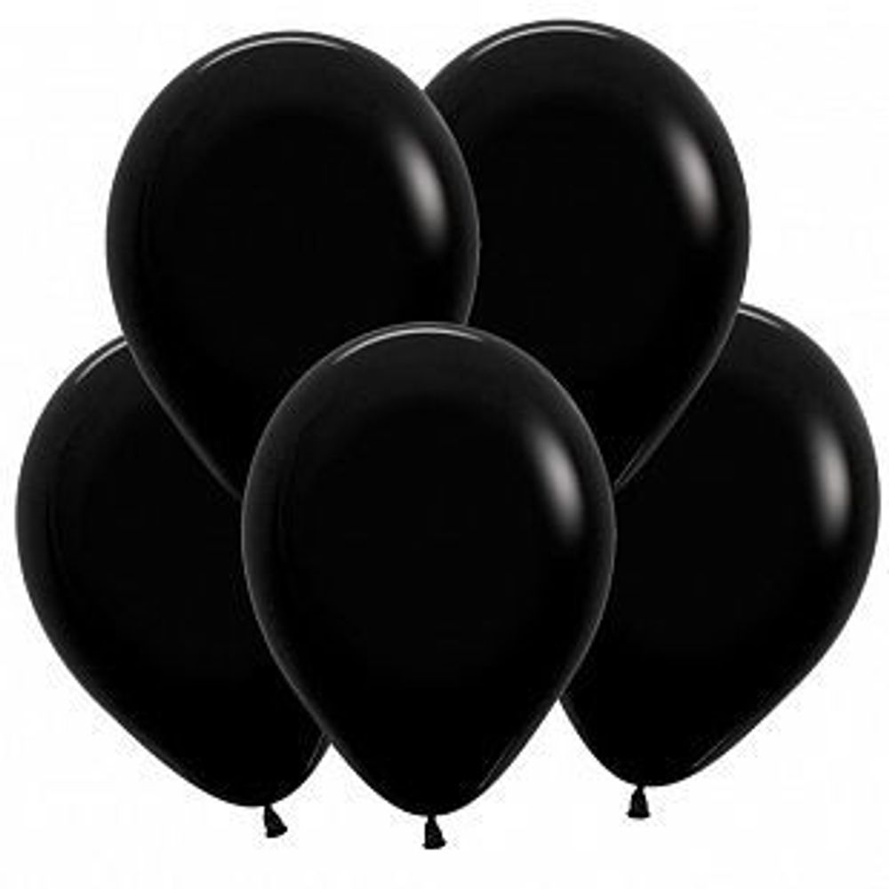 S Шар 5"/13 см пастель черный/Black  (БГ-7)  Изображение2