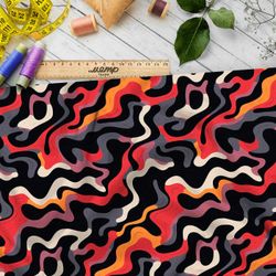 Ткань премиум габардин колоритные сны