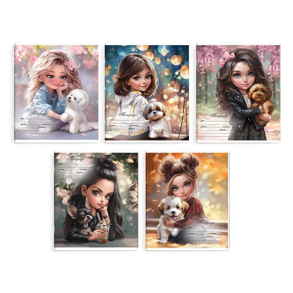 Тетрадь А5 12л. клетка "Верные друзья" УФ-лак, мелов.картон, ассорти (Феникс+) Тетрадь А5 12л. клетка "Верные друзья" УФ-лак, мелов.картон, ассорти (Феникс+)