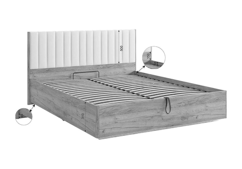 Кровать Вегас с подъёмником, спальное место 160х200