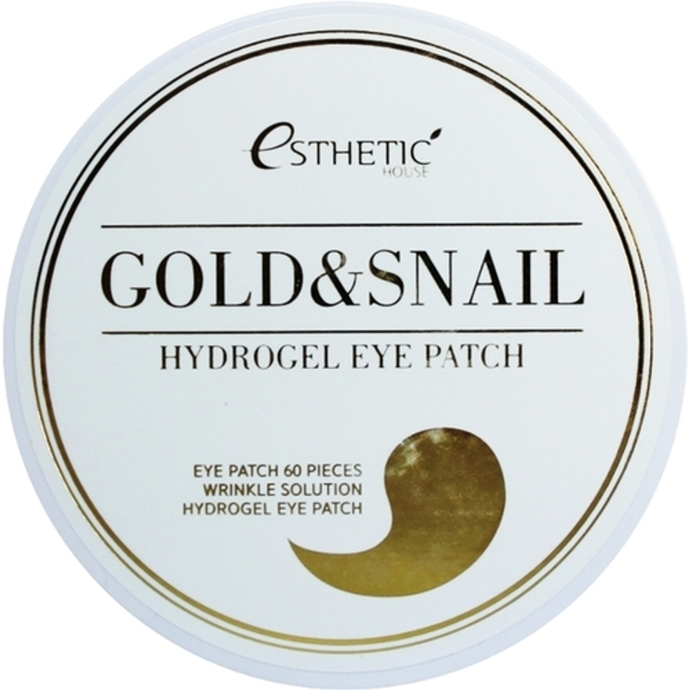 Гидрогелевые патчи для глаз с золотом и муцином улитки Esthetic House Gold Snail Hydrogel Eye Patch