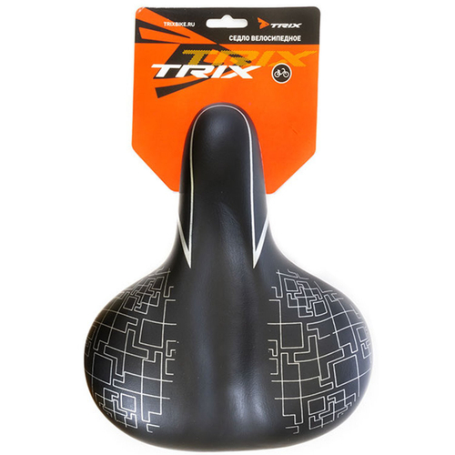 Седло TRIX комфорт 250x210 мм, эластомерное, черное (20)
