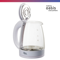 Чайник электрический Oasis K-8GW 2000Вт 1,8л стекло, белый
