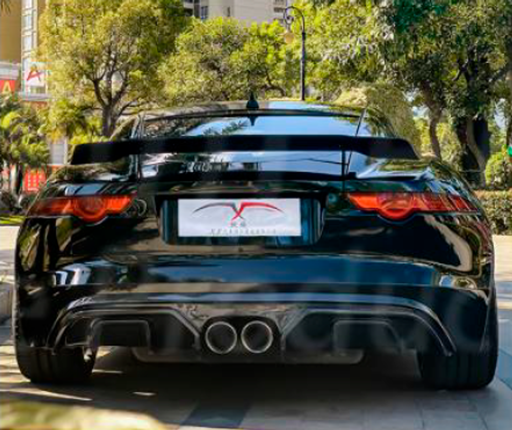 Карбоновый диффузор заднего бампера для Jaguar F-Type 2013-2020 Ягуар