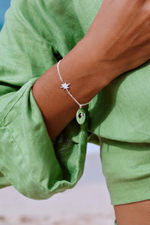 Браслет «Бали» с белым цирконом