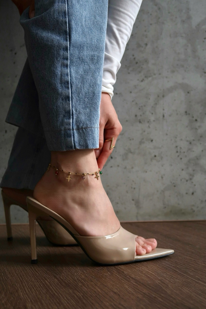 Анклет в цвете золото бабочки