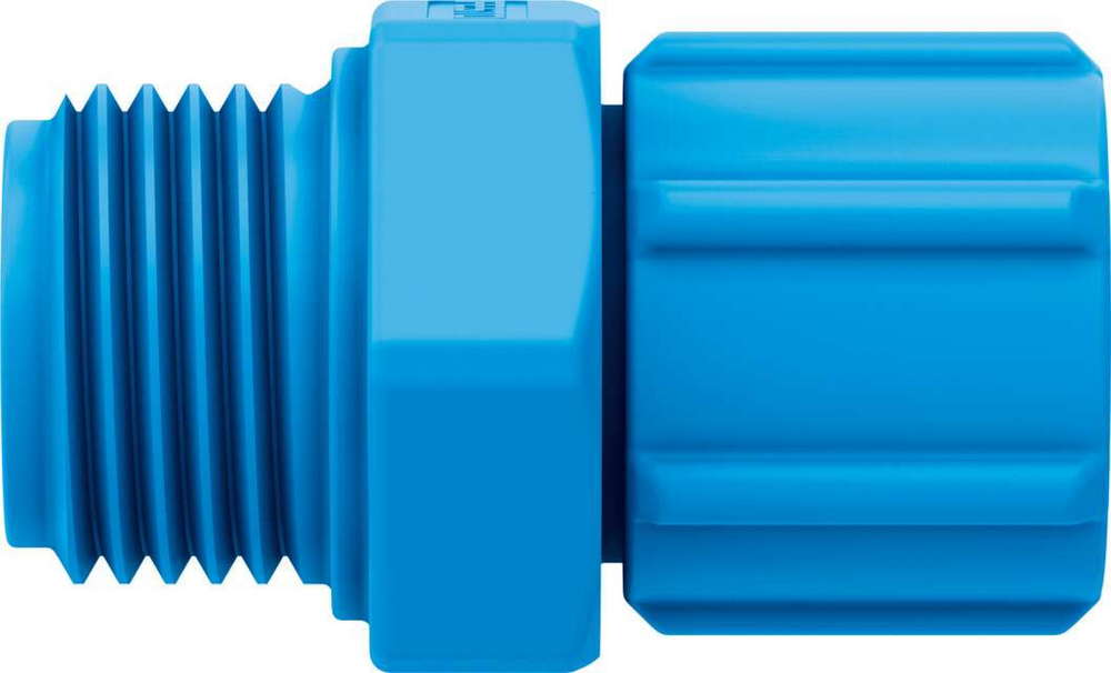 Штуцер ниппельный с накидной гайкой Festo CK-1/4-PK-6-KU (комплект 10 шт)