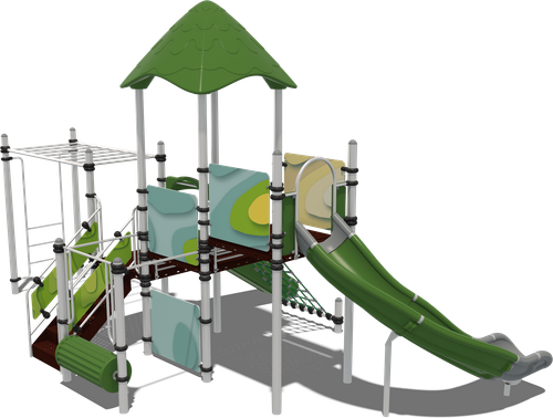 Детский городок Куба (комплектация 1, паттерн Papercut)