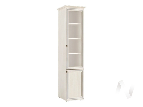 Пенал со стеклом Гостиная Престиж-2 (сандал светлый)