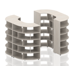 Стеллаж радиусный 4П коллекции Поколение А