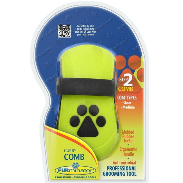 FURminator расческа резиновая Curry Comb зубцы 5 мм