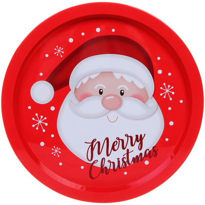 Поднос жестяной 32см «Добрый Санта»